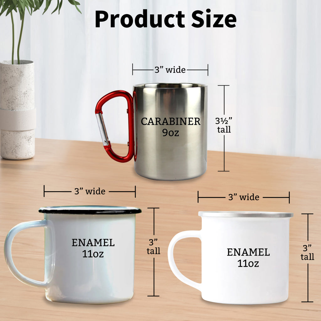 Personalized Carabiner Camping Mug | Unique Adventure Gift for Couples & Outdoor Lovers