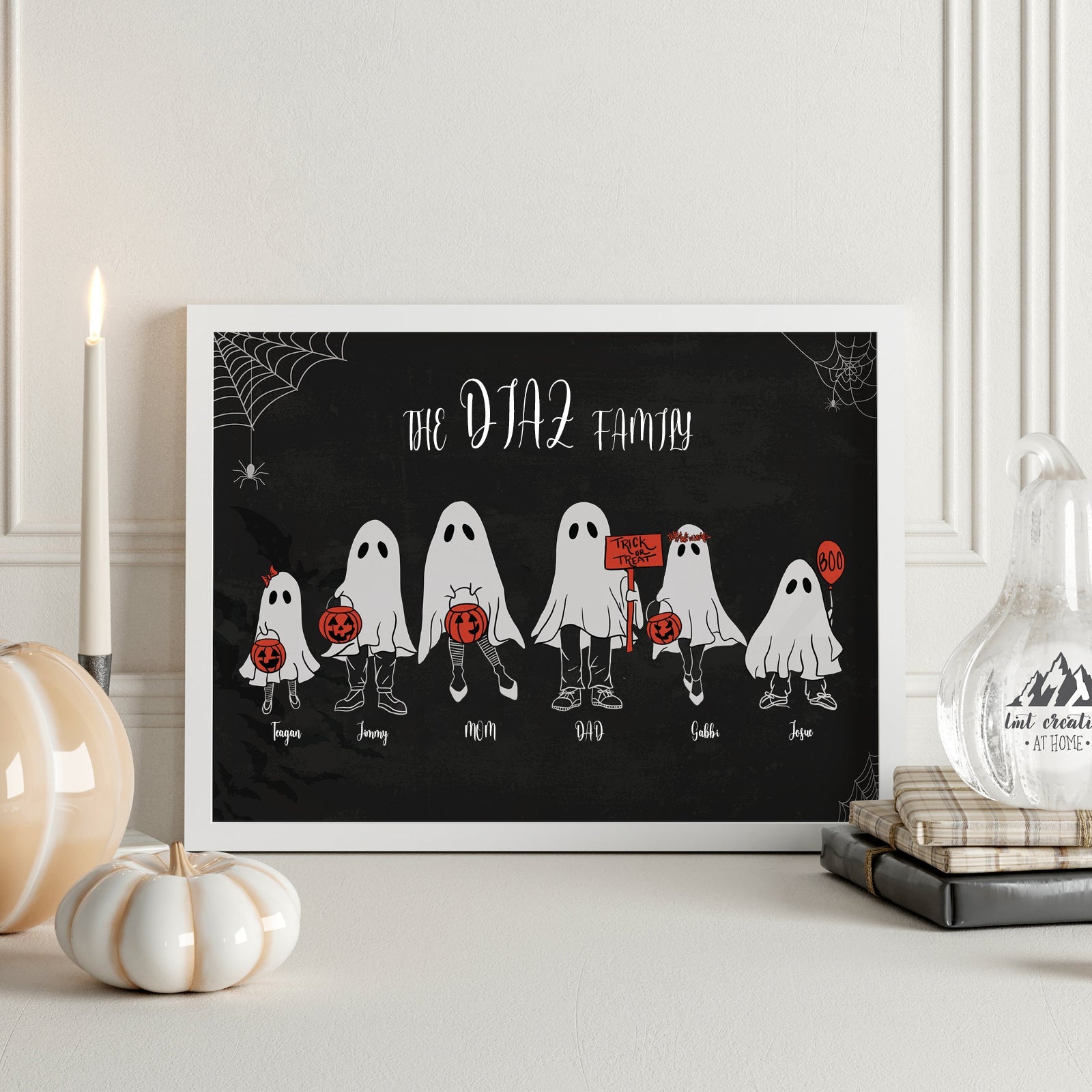 Personalized Halloween Sign, Custom Halloween Family Sign