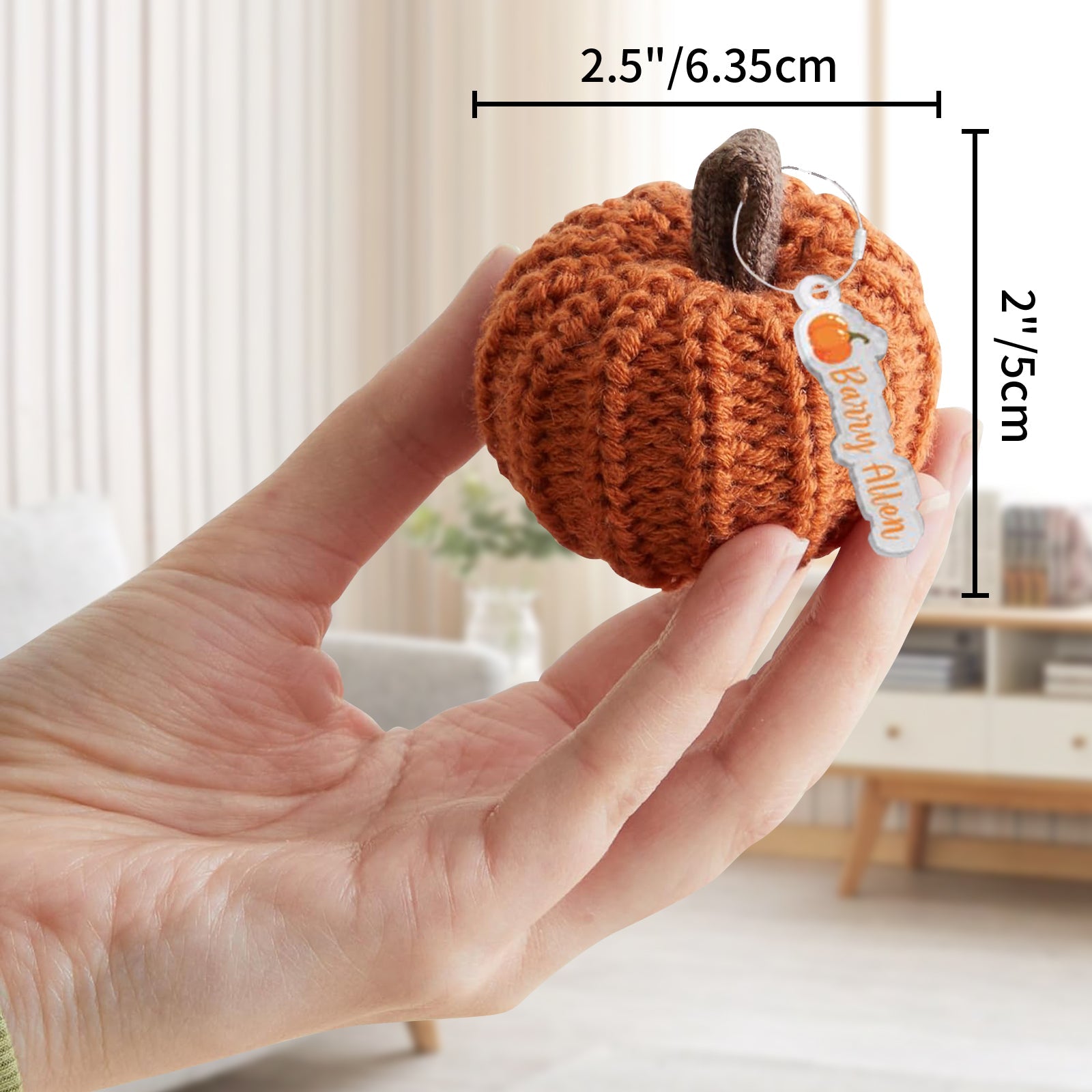 Personalized Mini Crochet Pumpkins Set of 5