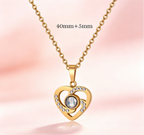 Personalized Picture Projection Necklace for Women - Custom Photo Love Heart Pendant - Customized Portrait Jewelry - Birthday Anniversary Memorial Gifts for Her
