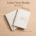 Linen Hardcover Wedding Vow Books Set