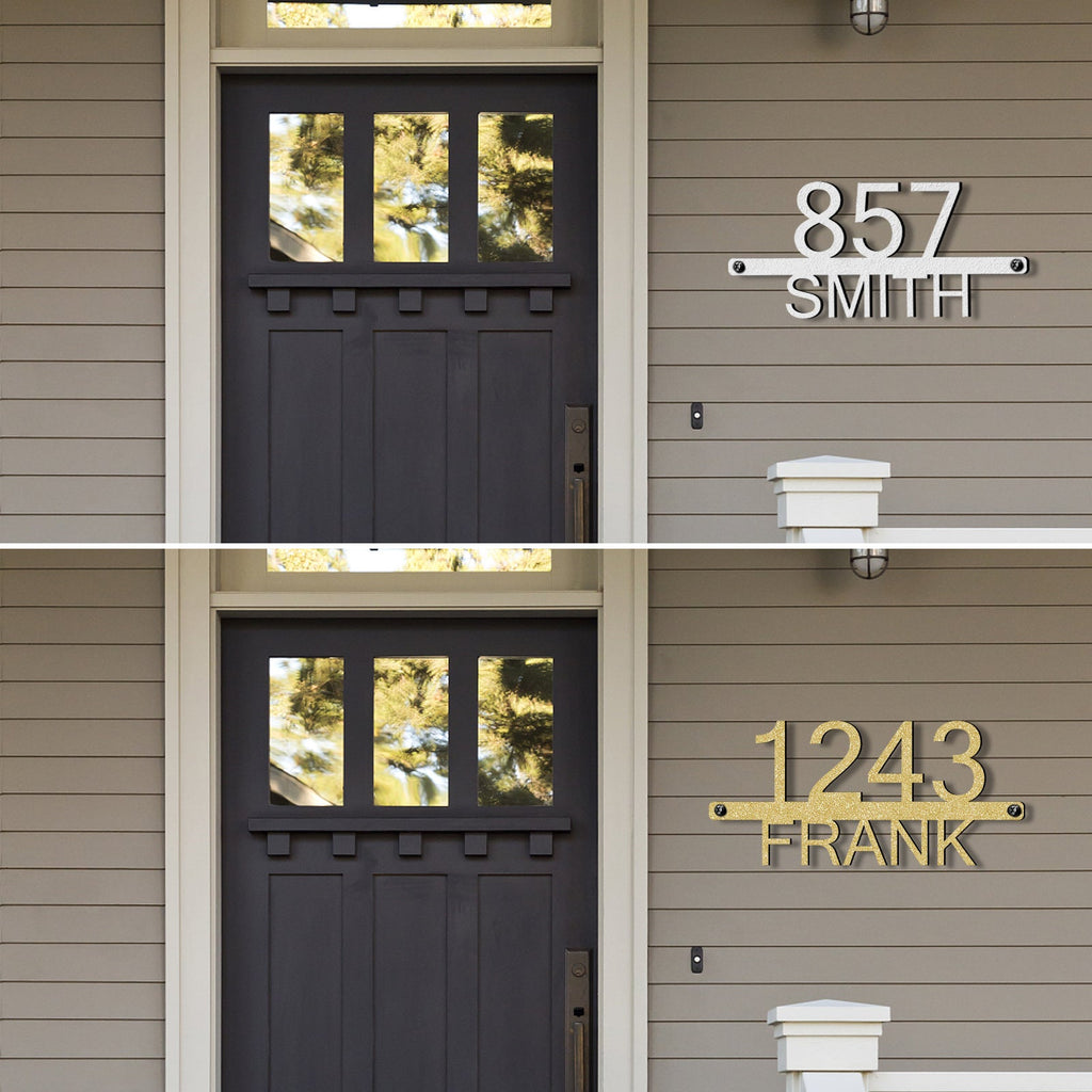 Personalized Metal House Numbers, Custom Address Sign for Outside