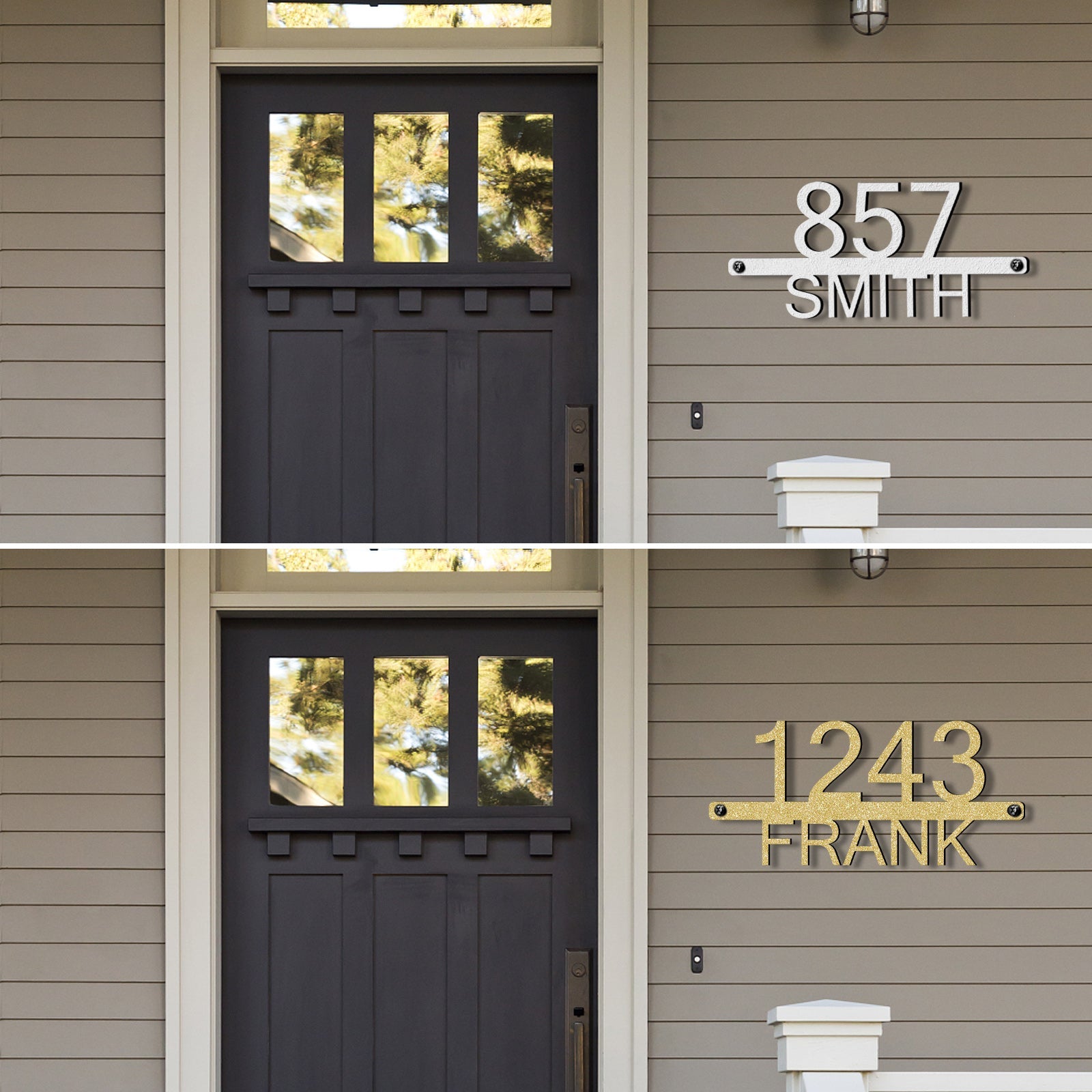 Personalized Metal House Numbers, Custom Address Sign for Outside