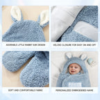 Personalised Embroidered Baby Swaddle Blanket | Meaningful Keepsake Gift for Baby Showers & Easter