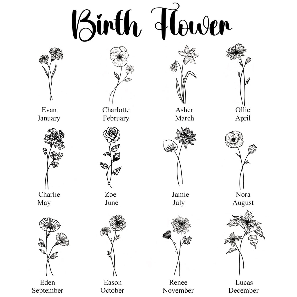 Personalized Birth Flower Cheese Board