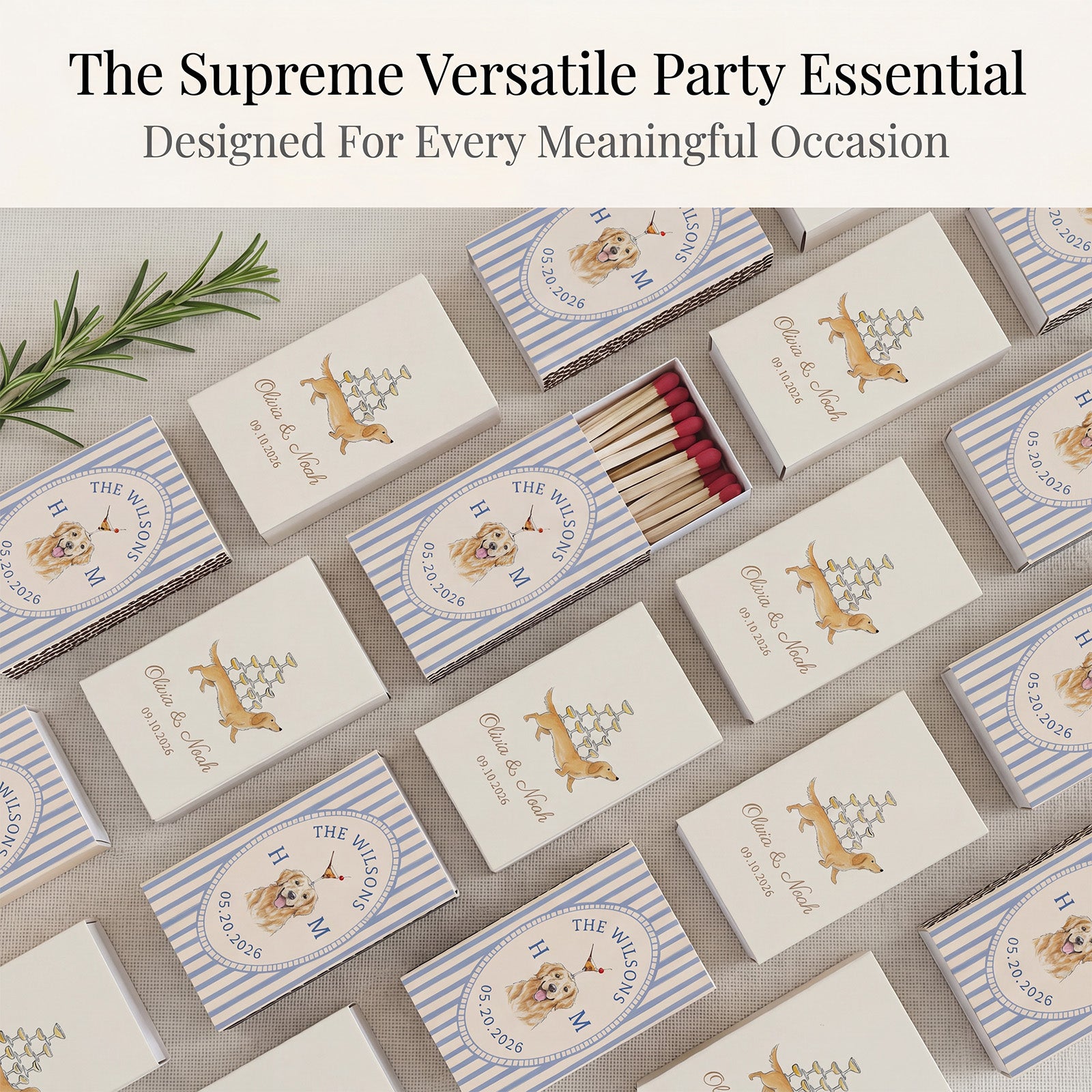 Custom Photo Matchbooks Wedding Party Favors