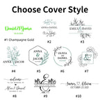 Personalised Linen Wedding Guest Book
