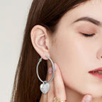Personalized Heart Hoop Earrings