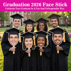 Personalized Big‑Head Cutouts On A Stick | Fun Party Photo Prop for Birthdays & Graduations