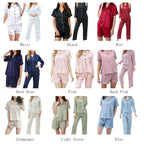 Personalized Pajama Set for Women Custom Pajamas for Bridal Party Bridesmaid Pajamas Two-piece Silky PJ Sets Matching Bridesmaid Pajamas Bridesmaid Gifts Bridal Party Bachelorette Party Gifts