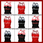 Personalized Name Embroidered Women's Apron | Customized Retro Cute Apron