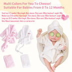 Personalized Baby Robe with Embroidery Name Custom Baby Bath Robe for Girls and Boys with Washcloth or Slippers Gift for Baby Showers Newborn Baby Gifts Birthday Gifts Baby Essentials(0-12 M)