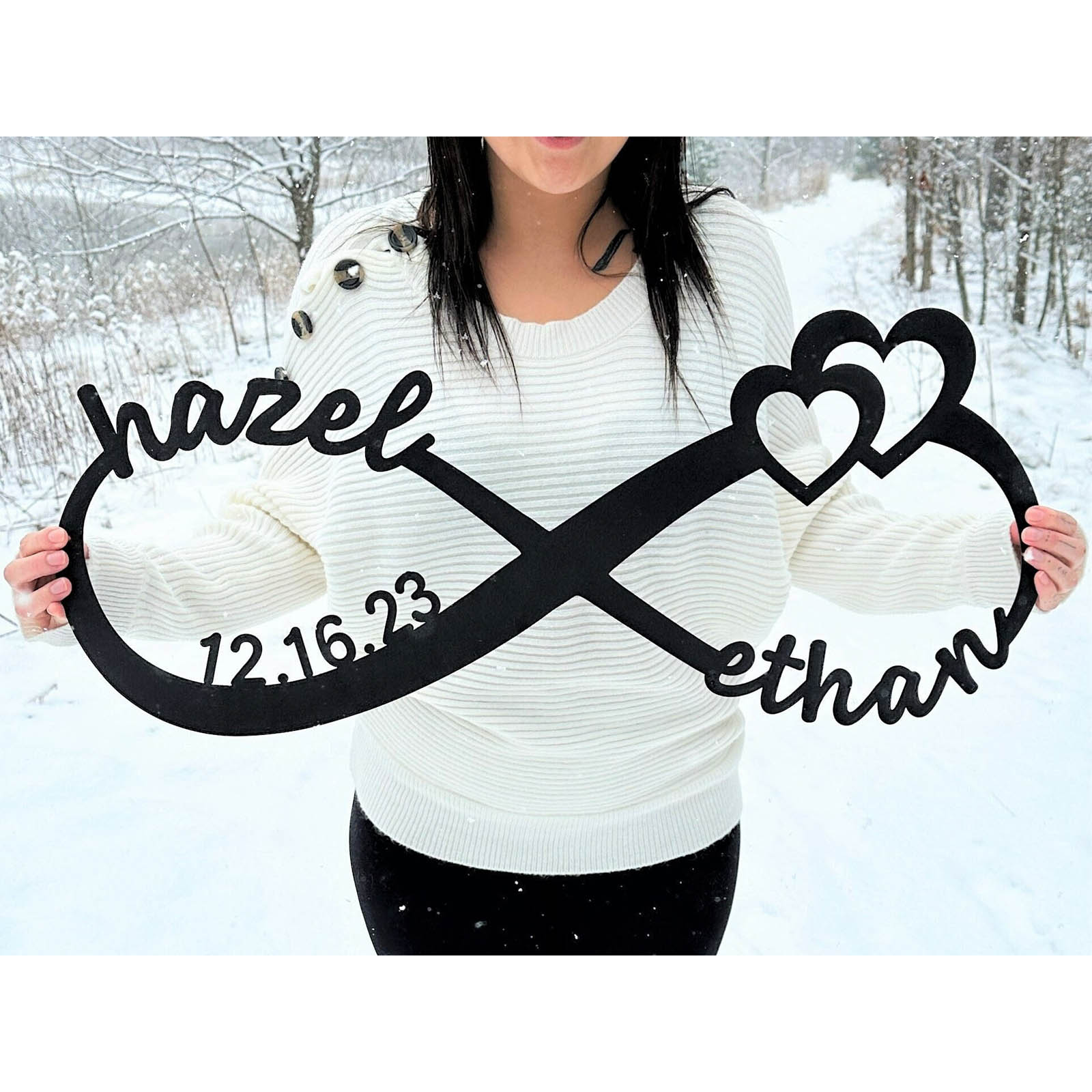 Personalized Infinity Symbol, Metal Love Sign, Metal Wall Art Decor