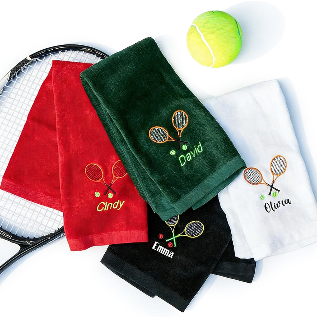 Custom Name & Logo Tennis Towel 16×24 Inch | Thoughtful Sports Gift for Men & Women
