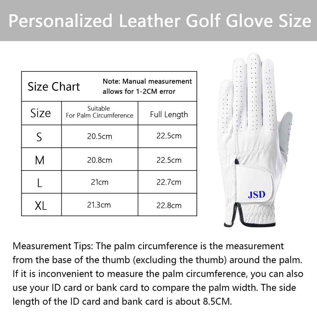 Personalized Custom Leather Golf Gloves | Unique Keepsake Gift for Golfers Dads & Coaches