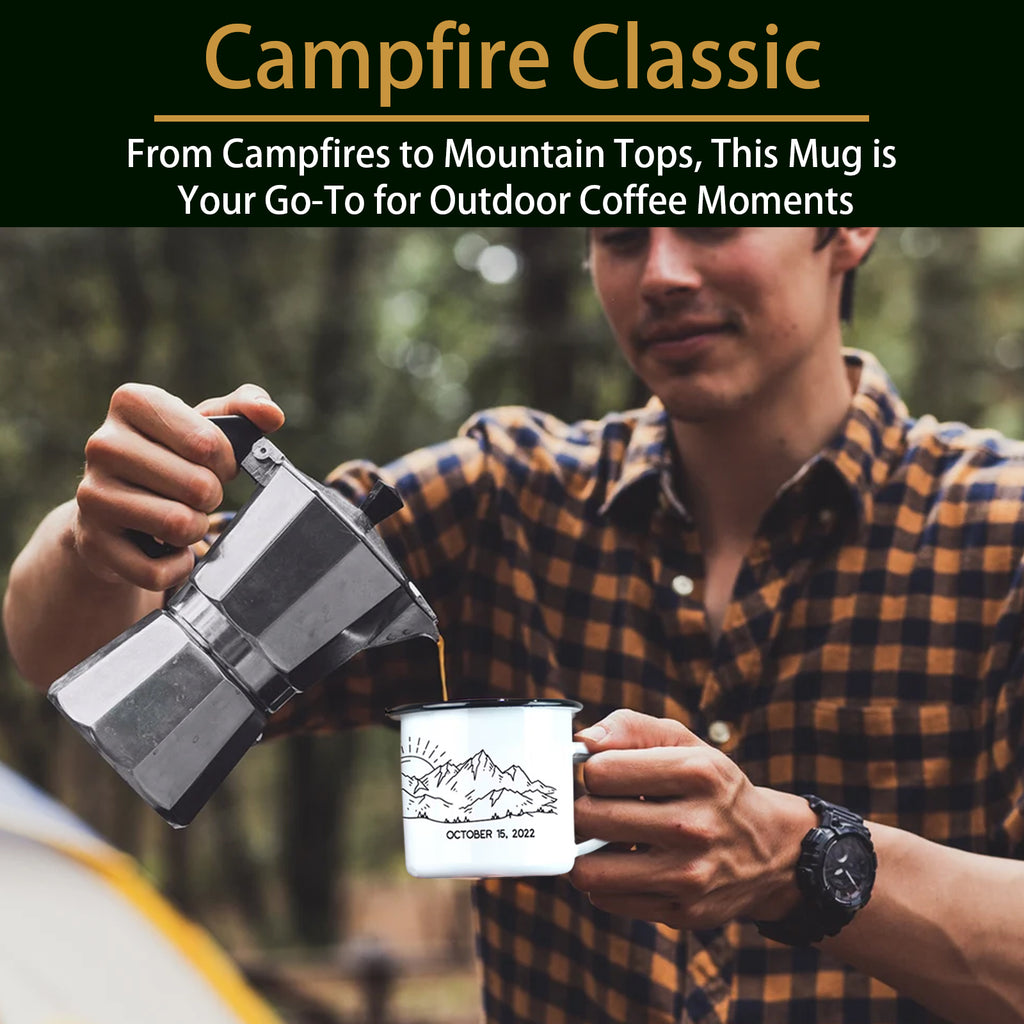 Personalized Carabiner Camping Mug | Unique Adventure Gift for Couples & Outdoor Lovers