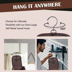 Personalized Hanging Travel Toiletry Bag PU Leather Waterproof Shaving Bag for Men and Women for Accessories Shampoo Full-size Container Toiletries for Groomsmen Husband