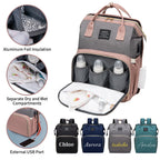 Personalized Diaper Bag Backpack with Changing Station