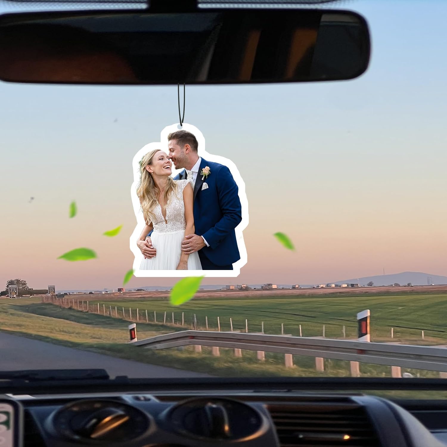 Custom Air Fresheners with Picture - Photo Air Freshener for CarDouble-Sided Customized Photo TextPersonalized Air Freshener for Car Wardrobe & Bathroom Hanging Ornaments (Rectangle)