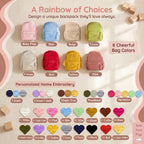 Custom Embroidered Corduroy Toddler School Backpack