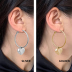Personalized Heart Hoop Earrings