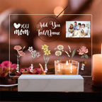 Personalized Photo Night Lights With Birth Flower Images