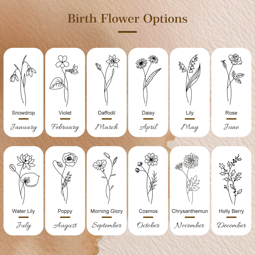 Personalized Birth Flower PU Leather Keychain Custom Name Keyring Daisy Beaded Keychain for Women Bridesmaid Gifts Birthday Anniversary Wedding Mother's Day Gifts Bag Charm Party Favor
