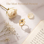 Custom Photo Projection Ring Personalised Ring Picture Inside Heart Shape Men's and Women's Rings