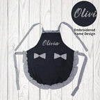 Personalized Name Embroidered Women's Apron | Customized Retro Cute Apron