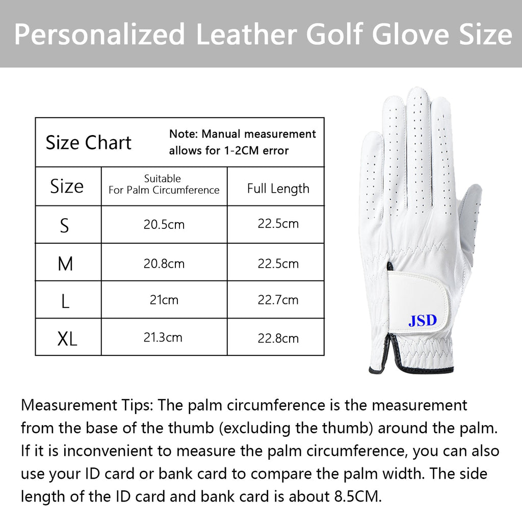 Personalized Golf Gloves Custom Leather Golf Gloves with Name Left Hand Glove for the Right Handed Golfer for Golf Tours and Daily Use Gifts for Golfer Dad Husband Boyfriend Golf Coach Unisex
