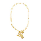 Personalized Gold Charm Necklace, Handmade Necklaces, DIY Ruby Charm Necklace
