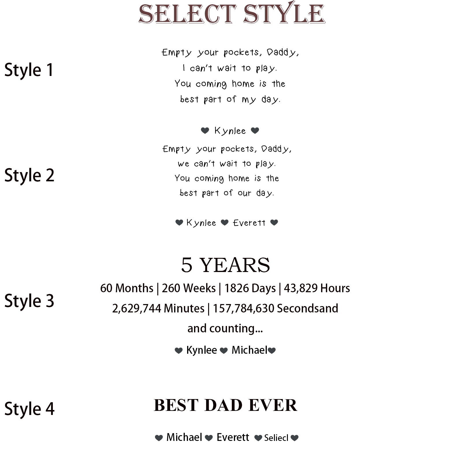 Custom Engraved Wooden Jewelry Tray, Personalized Father's Day Gift for Dad