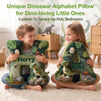 Personalized Dinosaur Letter Plush Pillow | Unique Birthday & Xmas Gift for Dinosaur‑Loving Kids