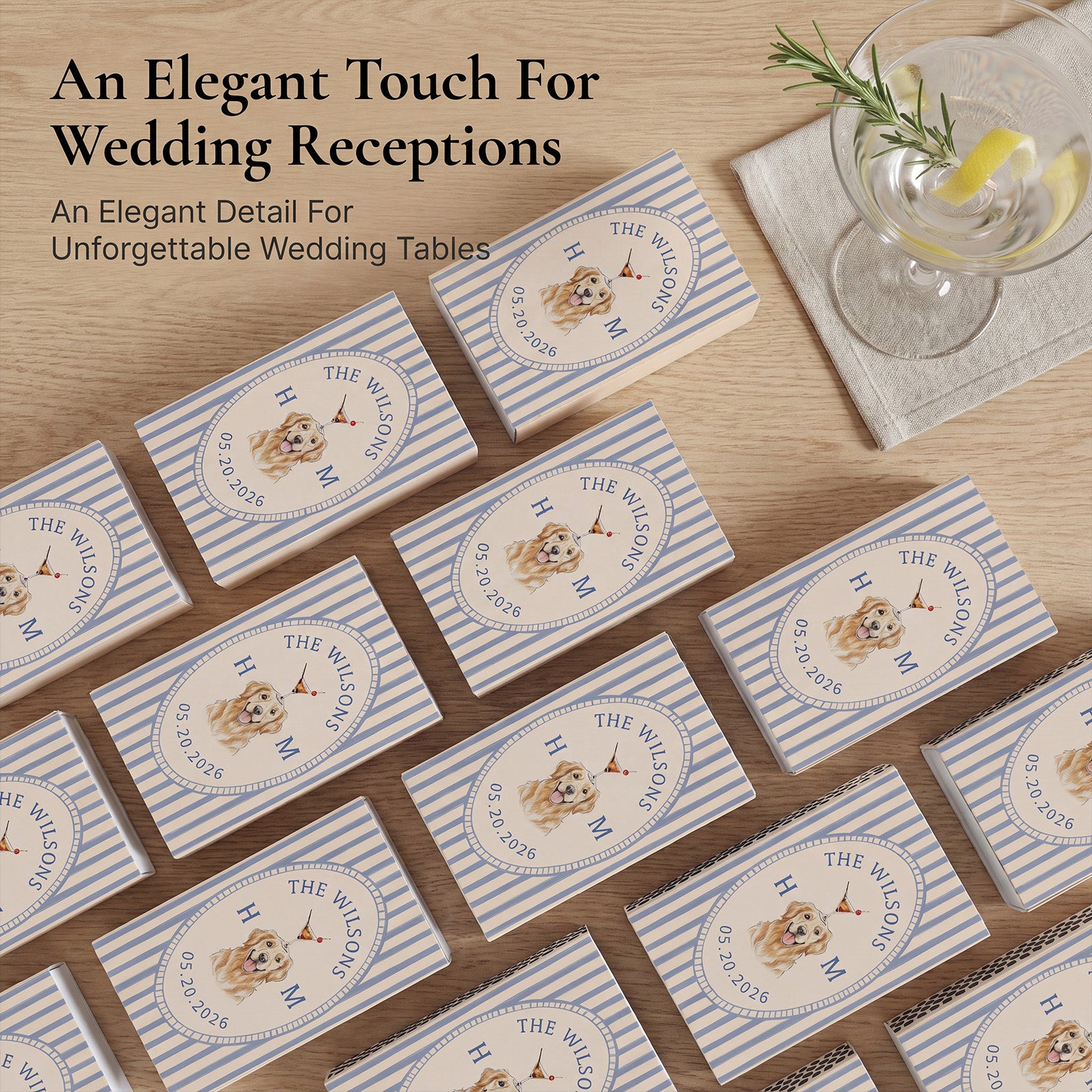Custom Photo Matchbooks Wedding Party Favors