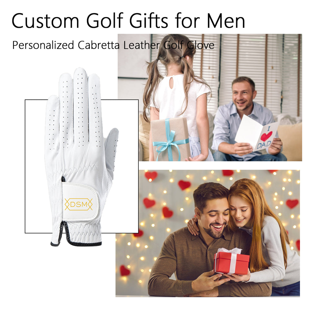 Personalized Custom Leather Golf Gloves | Unique Keepsake Gift for Golfers Dads & Coaches