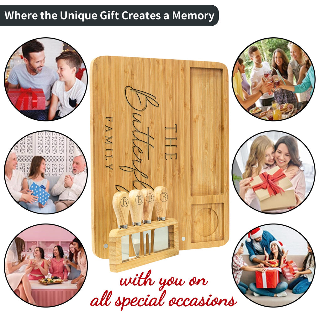 Personalized Engrave Charcuterie Board Set