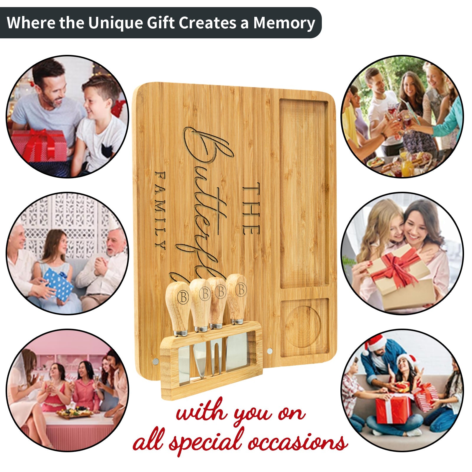 Personalized Engrave Charcuterie Board Set