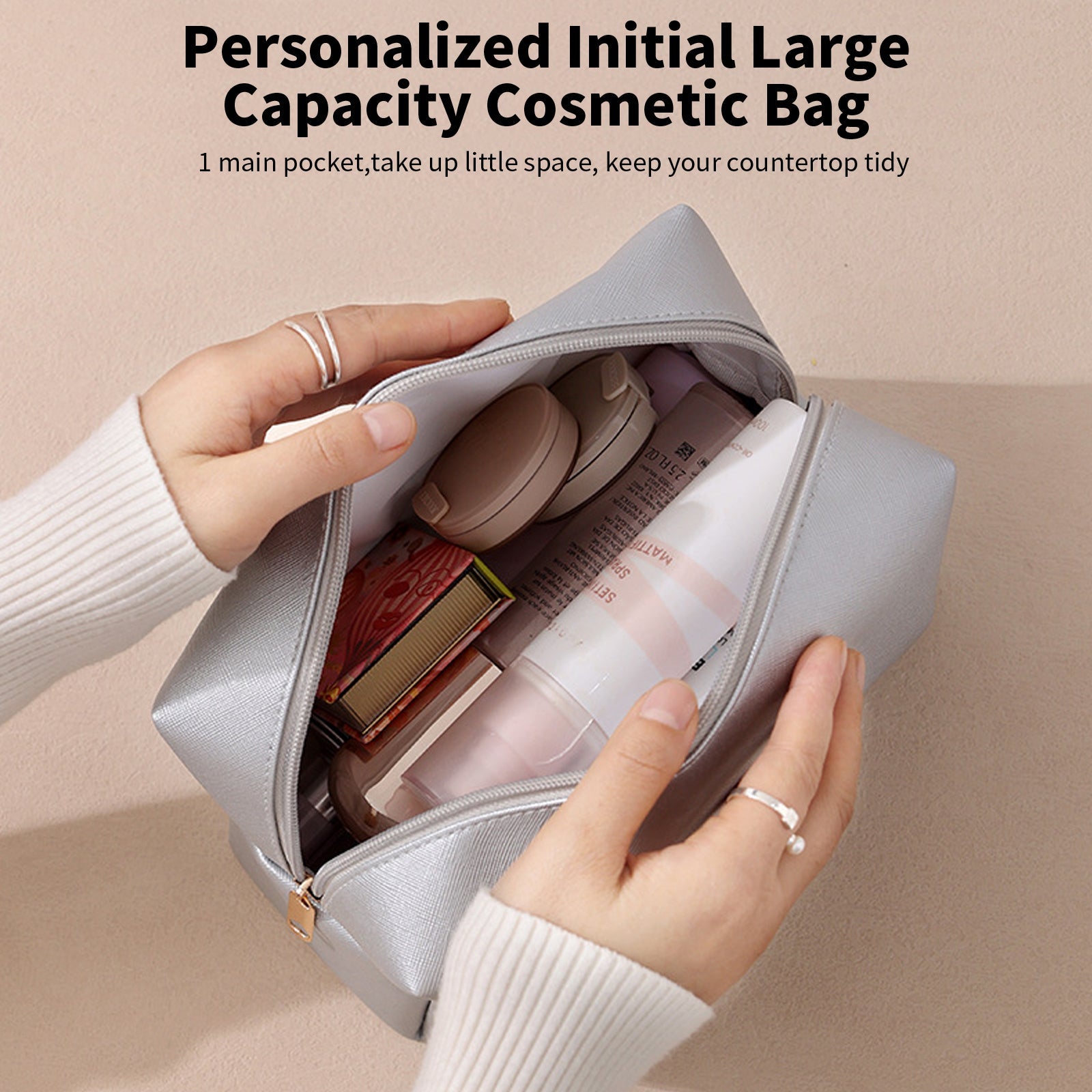 Personalized Preppy Makeup Bag