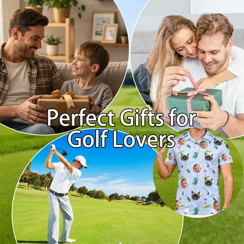 Custom Golf Polo Shirt Face on Shirt