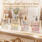 Personalized Floral Glass Perfume Bottle