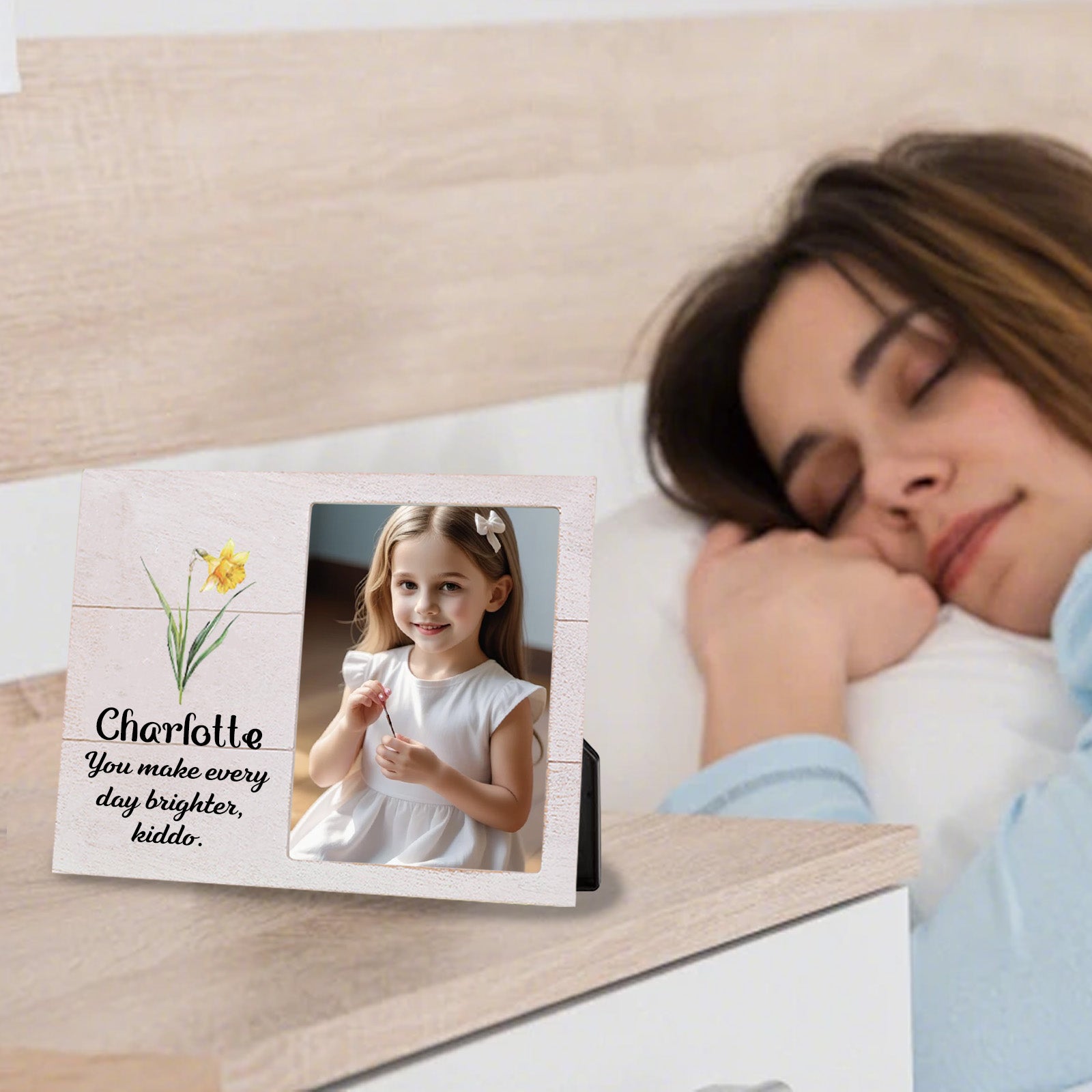 Personalized Birth Flower Photo Frame