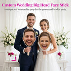 Personalized Big‑Head Cutouts On A Stick | Fun Party Photo Prop for Birthdays & Graduations