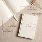 Linen Hardcover Wedding Vow Books Set
