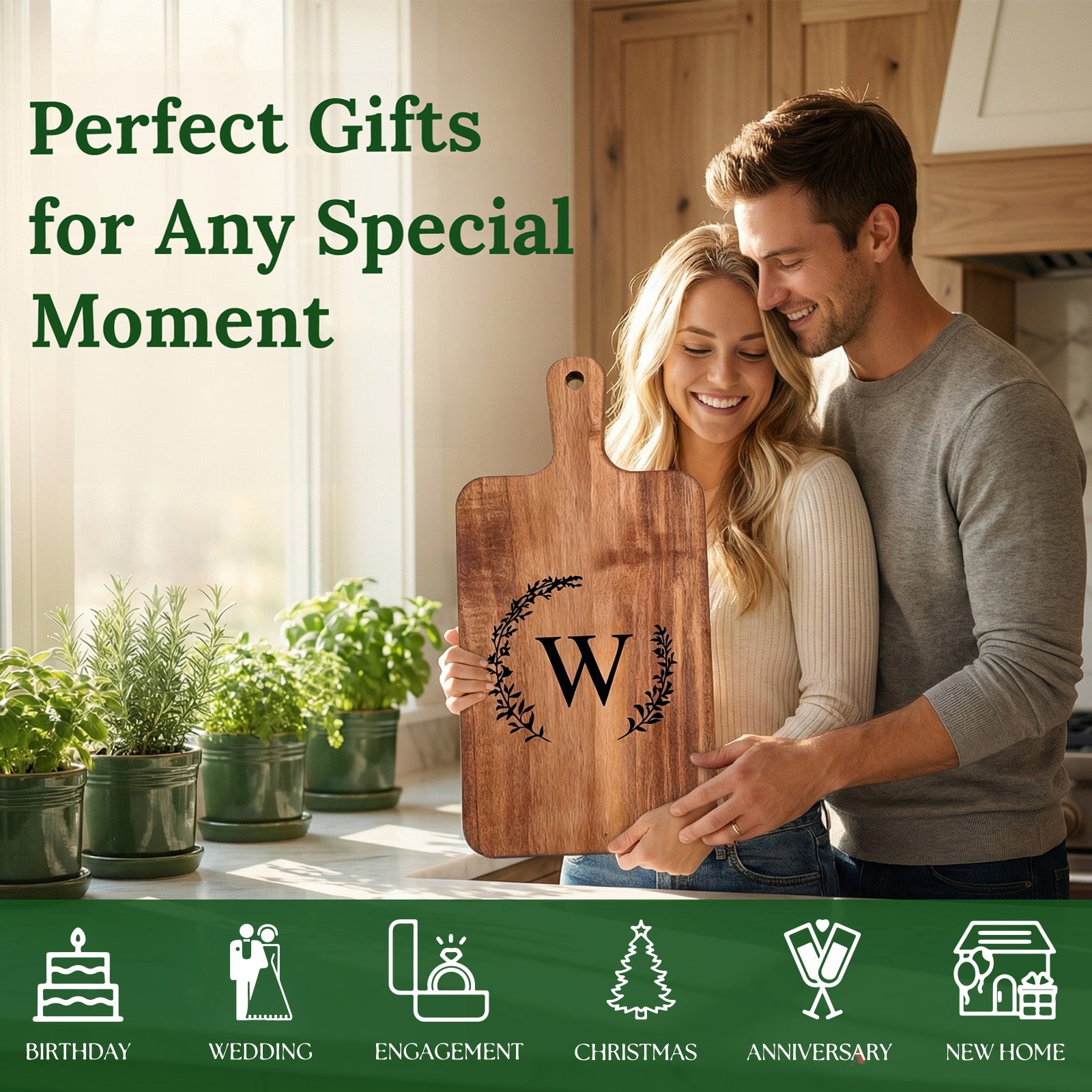 Personalized Acacia Wood Cutting Board