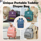 Personalized 3 in 1 Diaper Bag Backpack with Changing Station Multifunctional Large Baby Diaper Bags for Boys & Girls Portable Custom Lightweight Changing Bag Newborn Baby Essential Gifts