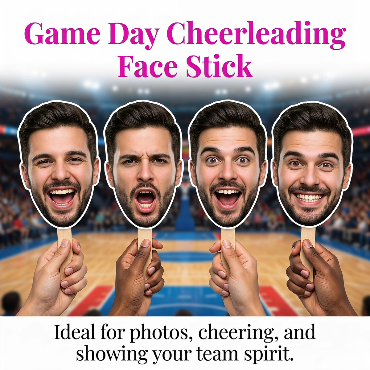 Personalized Big‑Head Cutouts On A Stick | Fun Party Photo Prop for Birthdays & Graduations
