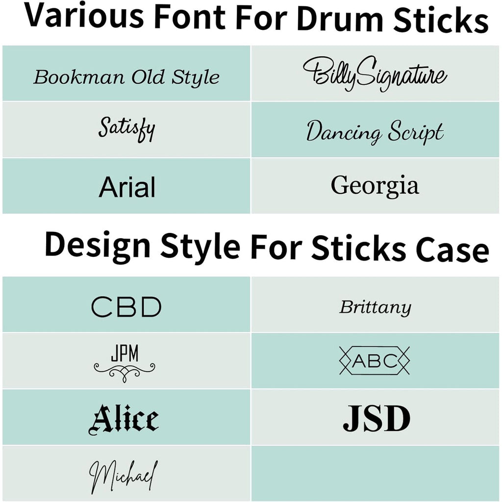 Personalized Wooden Drumsticks with Leather Case Customized Wood Tip Drum Sticks Laser Engraved Gift for Musicians and Drummers Boyfriend Husband Ideal for Weddings Valentine's Day Groomsmen