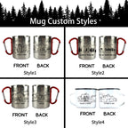 Personalized Carabiner Camping Mug | Unique Adventure Gift for Couples & Outdoor Lovers