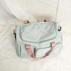 Custom Large Capacity Travel Bag Personalized Duffle Bag with Print Name Foldable Dry/Wet Travel Bag with Shoe Compartment for Women/Men for Sports Dance Gym Travel Weekender Overnight Bridesmaid