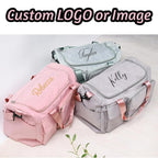 Custom Large Capacity Travel Bag Personalized Duffle Bag with Print Name Foldable Dry/Wet Travel Bag with Shoe Compartment for Women/Men for Sports Dance Gym Travel Weekender Overnight Bridesmaid